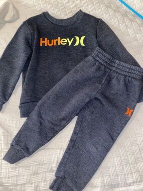 Hurley Kids Dark Gray Sweatshirt & Joggers 3t